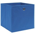 vidaXL Boîtes de rangement 4 Pièces Bleu 32x32x32 cm Tissu