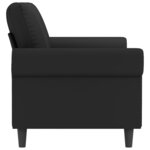 vidaXL Canapé à 2 places Noir 140 cm Velours