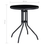 vidaXL Ensemble de bistro 3 Pièces noir et anthracite