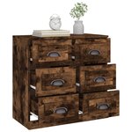vidaXL Buffet chêne fumé 70x35 5x67 5 cm bois d'ingénierie