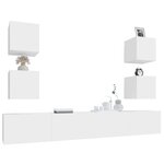 vidaXL Ensemble de meubles TV 6 Pièces Blanc Bois d'ingénierie