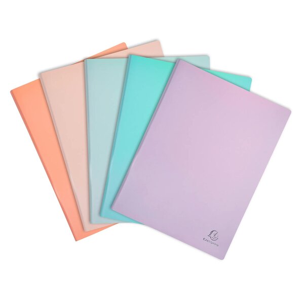 Protège-documents En Polypropylène Semi-rigide Aquarel Pp 60 Vues - A4 - Couleurs Assorties - X 15 - Exacompta
