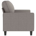vidaXL Canapé à 2 places Taupe 140 cm Tissu