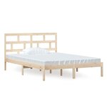 vidaXL Cadre de lit Bois de pin massif 140x200 cm