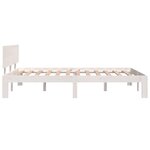 vidaXL Cadre de lit Blanc Bois massif 120x190 cm Petit double
