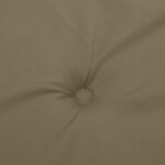 vidaXL Coussins de chaise à dossier haut lot de 2 taupe mélangé tissu