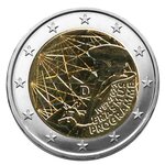 2 euro commemorative 2022 : allemagne (35 ans du programme erasmus 5 pièces)