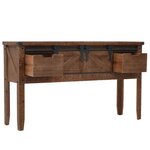 vidaXL Table console Bois massif de sapin 131 x 35 5  x 75 cm Marron