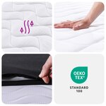 vidaXL Matelas à ressorts bonnell moyen 200x200 cm