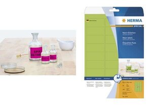 Étiquettes superprint, 210 x 297 mm, jaune néon, sur 20f a4 herma