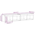 vidaXL Meubles TV avec lumières LED 2 Pièces chêne fumé 80x30x30 cm