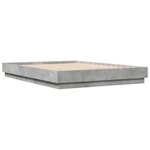 vidaXL Cadre de lit gris béton 120x200 cm bois d'ingénierie