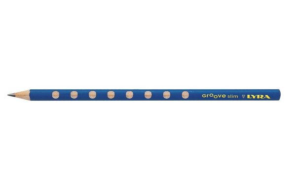 Crayon graphite triangulaire Groove Slim avec grip zone pour gaucher et droitier HB LYRA