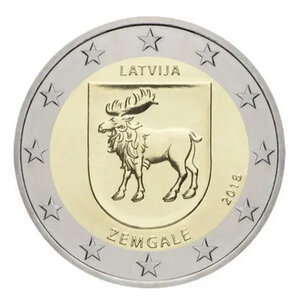 2 euros commémorative Lettonie 2018 - Zemgale.