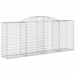 vidaXL Paniers à gabions arqués 12 Pièces 300x50x120/140 cm fer galvanisé