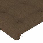 vidaXL Tête de lit à LED Marron foncé 203x16x118/128 cm Tissu