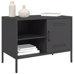 vidaXL Meubles TV 2 Pièces noir 68x39x50 5 cm acier