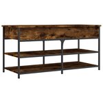 vidaXL Banc à chaussures chêne fumé 100x42 5x50 cm bois d'ingénierie