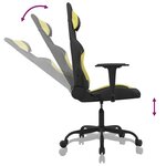 vidaXL Chaise de jeu de massage Noir et vert clair Tissu