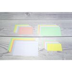 Paquet 100 fiches sous film - bristol ligné non perforé 74x105mm - Vert EXACOMPTA