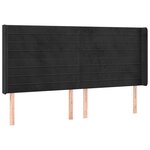 vidaXL Sommier à lattes de lit matelas et LED Noir 180x200 cm Velours