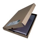 Etui Carton De 50 Pochettes Coin Pvc Premium 18/100e - A4 - Cristal - Exacompta