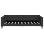 vidaXL Lit de jour avec lit gigogne noir 90x190 cm tissu