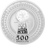 Pièce de monnaie en Argent 500 Francs g 17.50 Millésime 2024 KEY OF LOVE