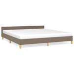 vidaXL Cadre de lit sans matelas taupe 160x200 cm tissu