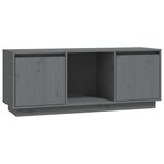 vidaXL Meuble TV Gris 110 5x35x44 cm Bois de pin massif