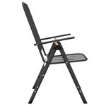 vidaXL Chaises pliables de jardin 2 Pièces Maille métallique Anthracite