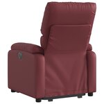 vidaXL Fauteuil inclinable Rouge bordeaux Similicuir