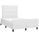 vidaXL Cadre de lit avec tête de lit blanc 120x190 cm similicuir