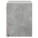 vidaXL Tables de chevet murales avec lumières LED 2 Pièces gris béton