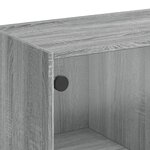 vidaXL Armoire latérale avec portes en verre sonoma gris 68x37x75 5 cm
