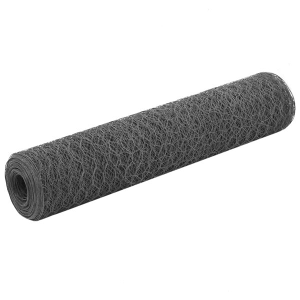 vidaXL Grillage Acier avec revêtement en PVC 25x0 75 m Gris