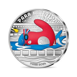 Mascotte - Para natation - Monnaie de 10€ Argent