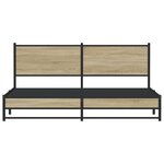 vidaXL Cadre de lit en métal sans matelas chêne sonoma 160x200 cm