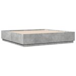 vidaXL Cadre de lit gris béton 200x200 cm bois d'ingénierie