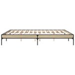 vidaXL Cadre de lit chêne sonoma 200x200 cm bois d'ingénierie et métal