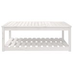 vidaXL Table de jardin blanc 121x82 5x45 cm bois massif de pin