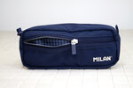 Trousse rectangulaire 2 fermetures éclair série 1918 Bleu marine