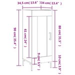 vidaXL Buffet Noir 34 5x34x90 cm Bois d'ingénierie