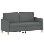 vidaXL Ensemble de canapés 3 Pièces coussins gris foncé tissu