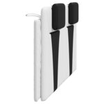 vidaXL Coussin de tête de lit blanc et noir 160 cm similicuir