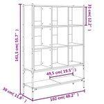 vidaXL Bibliothèque chêne sonoma 102x30x141 5 cm bois d'ingénierie