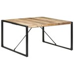 vidaXL Table à manger 140x140x75 cm Bois de manguier brut
