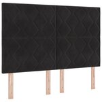 vidaXL Tête de Lit Design Blocs de Diamants Noire 160 cm Velours