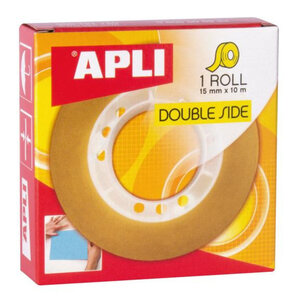 Ruban adhésif Double-Face Transparent 15mm 10m