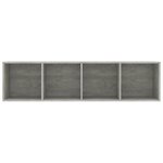 vidaXL Bibliothèque/Meuble TV Gris béton 143x30x36 cm